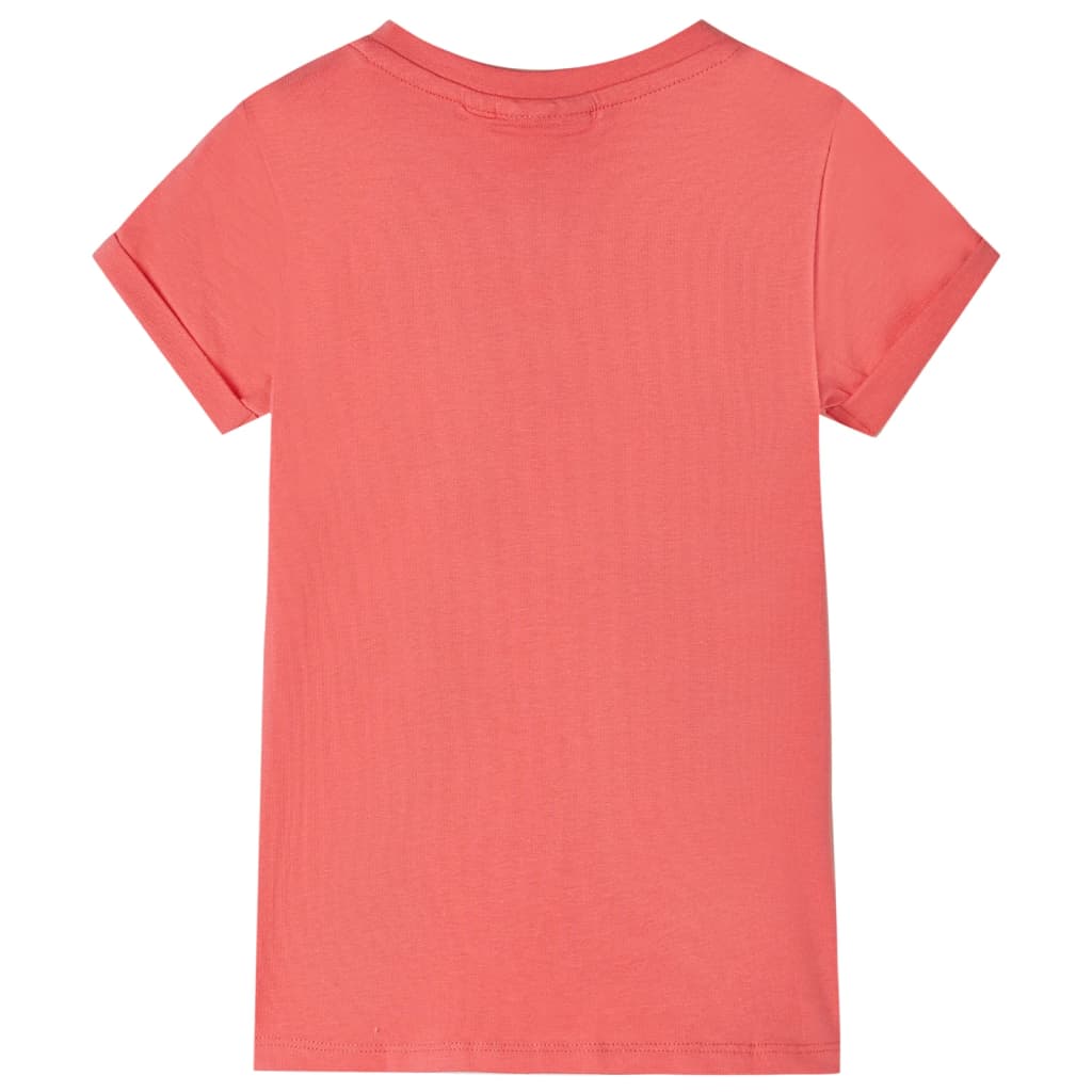 vidaXL Kindershirt 92 koraalkleurig afbeelding