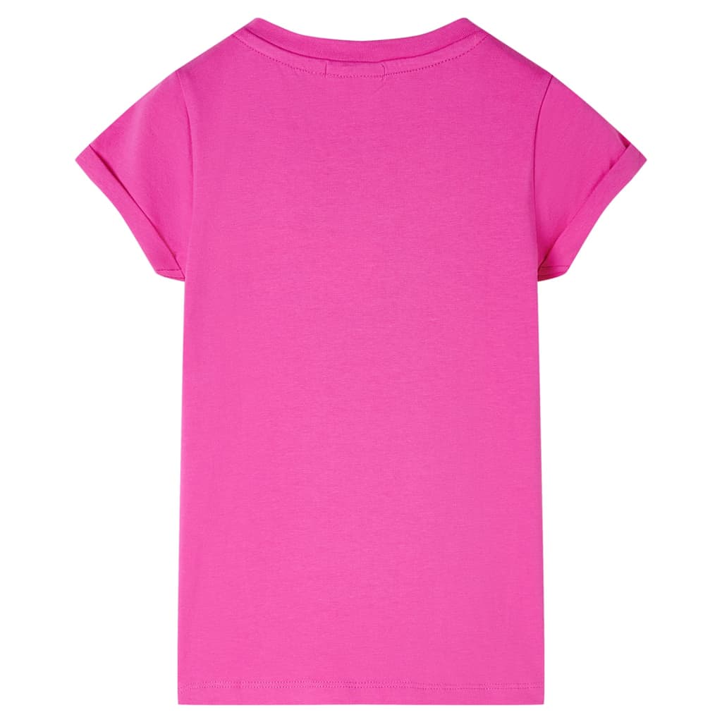 vidaXL Kindershirt 140 donkerroze afbeelding