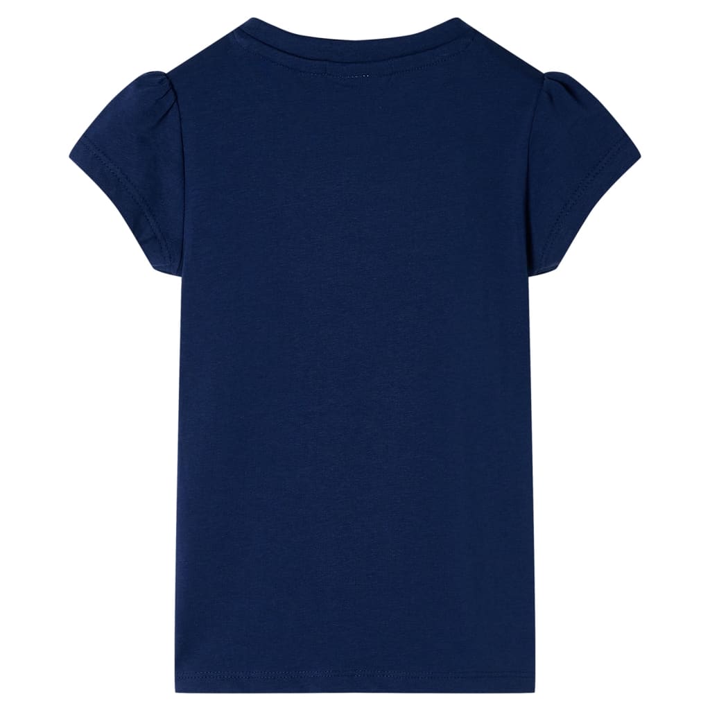 vidaXL Kindershirt 128 marineblauw afbeelding