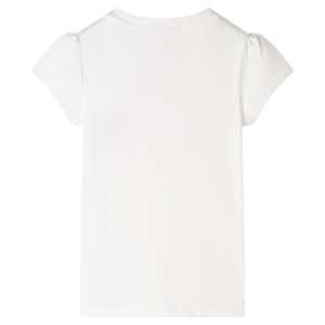 Kinder-T-Shirt Ecru 128