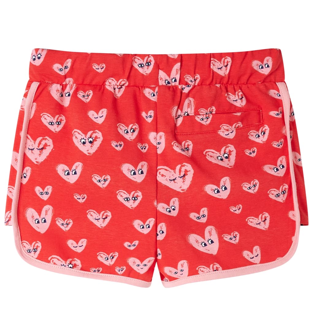 vidaXL Kindershort met trekkoord 92 rood afbeelding
