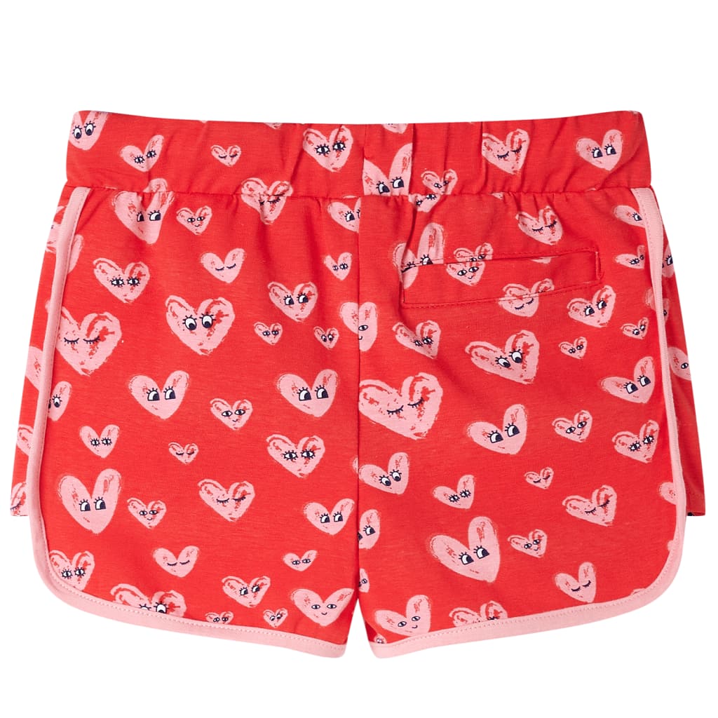 vidaXL Kindershort met trekkoord 116 rood afbeelding