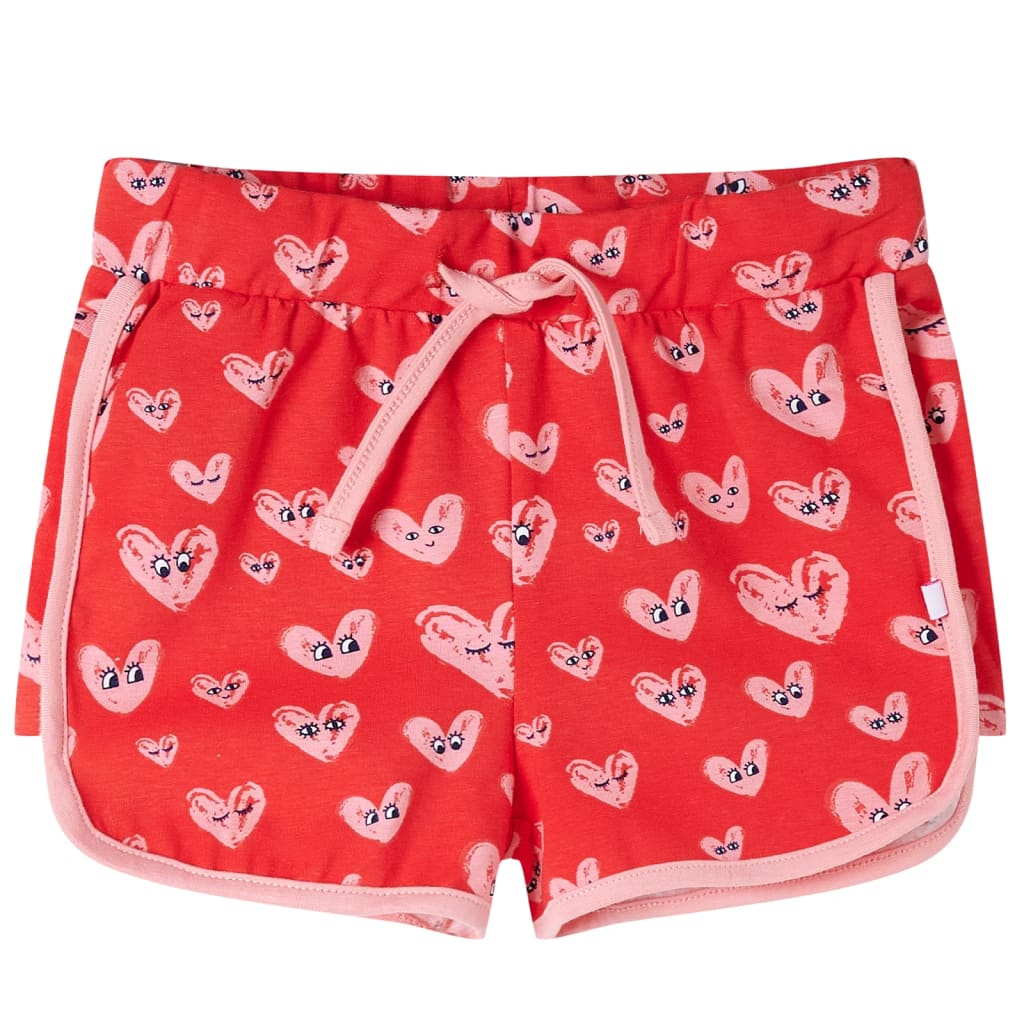 vidaXL Kindershorts mit Kordelzug Rot 128