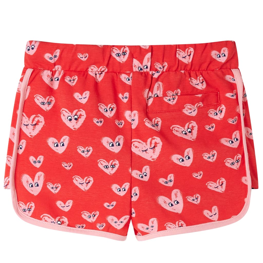 vidaXL Kindershort met trekkoord 128 rood afbeelding