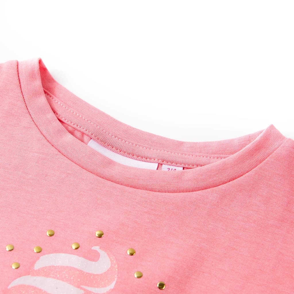 Thumbnail - vidaXL Kinder-T-Shirt Helles Neonrosa 104