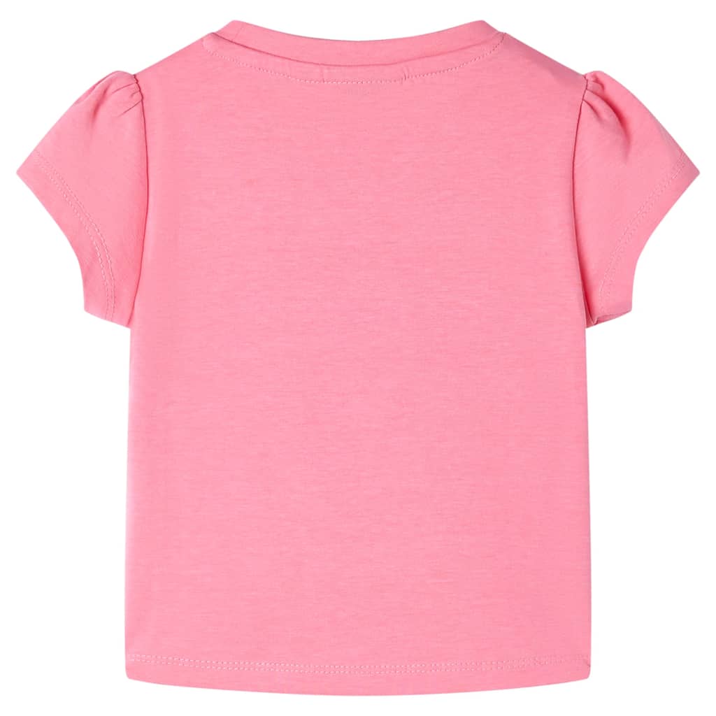 vidaXL Kindershirt 140 fluorescerend felroze afbeelding