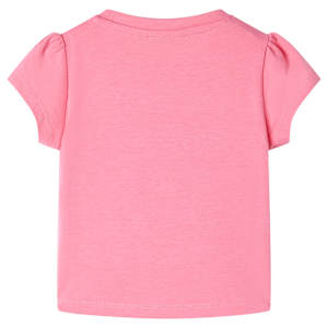 Kinder-T-Shirt Helles Neonrosa 140