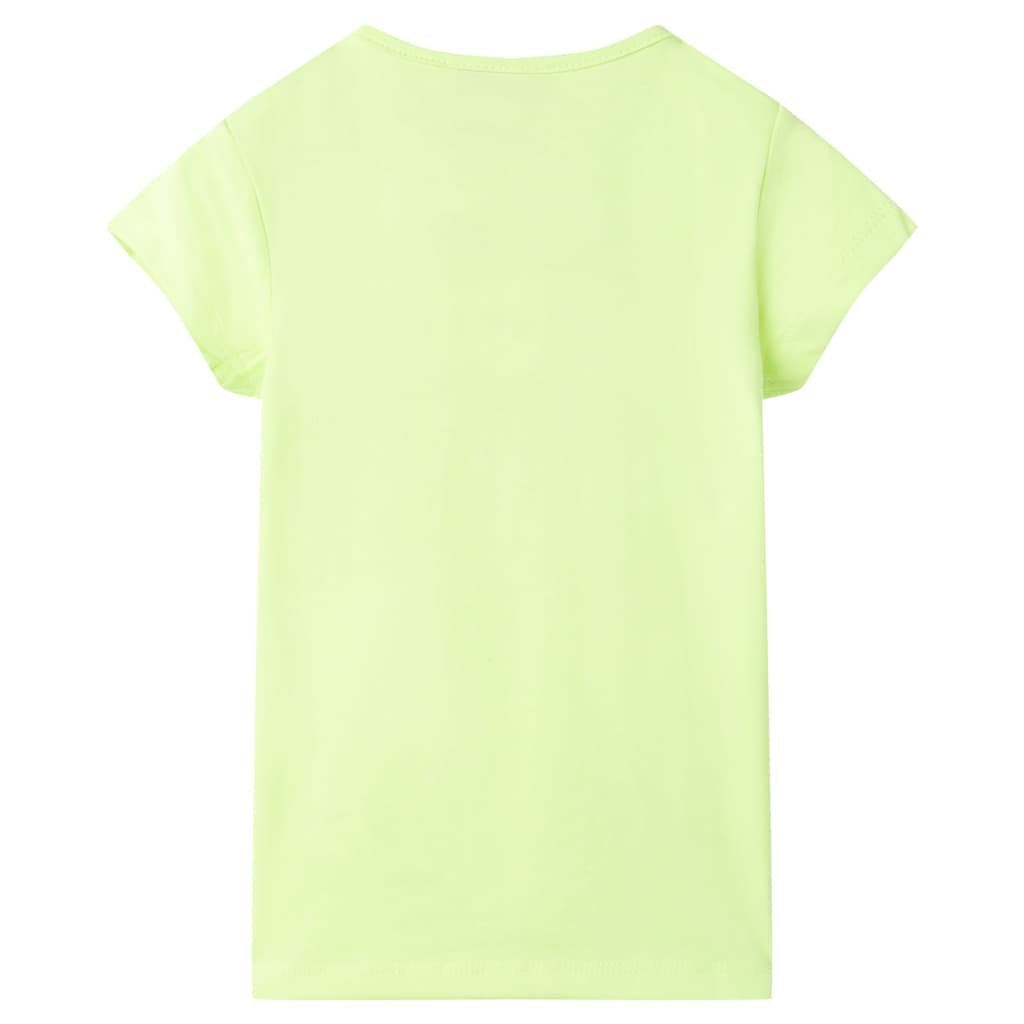 vidaXL Kindershirt 92 fluorescerend geel afbeelding