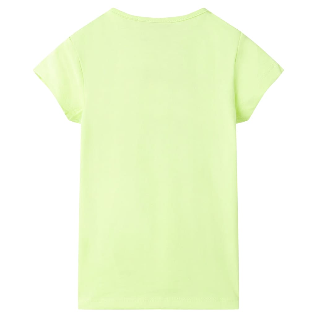 vidaXL Kindershirt 104 fluorescerend geel afbeelding