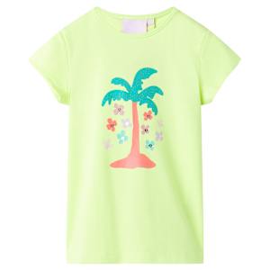Laste T-s&auml;rk, fluo kollane, 116