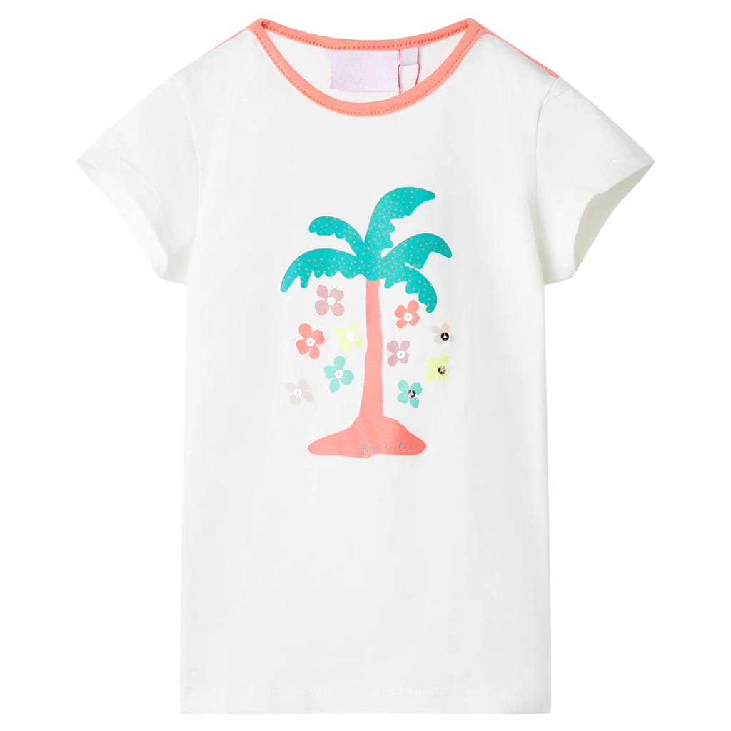 vidaXL Kinder-T-Shirt Ecru 92