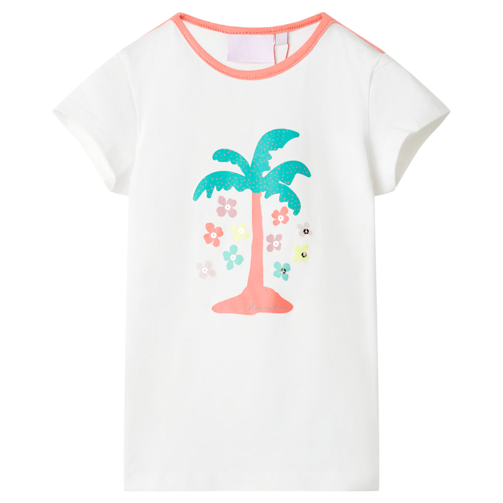 vidaXL Kinder-T-Shirt Ecru 104