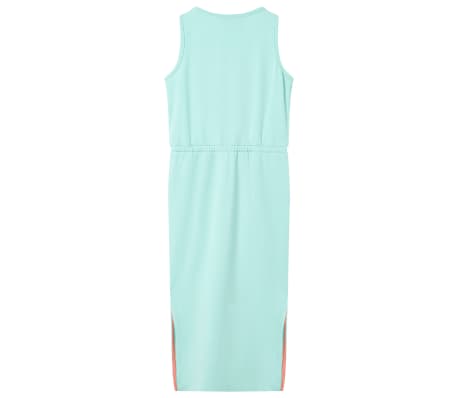 Vestido de crian&ccedil;a com cord&atilde;o menta-claro 140