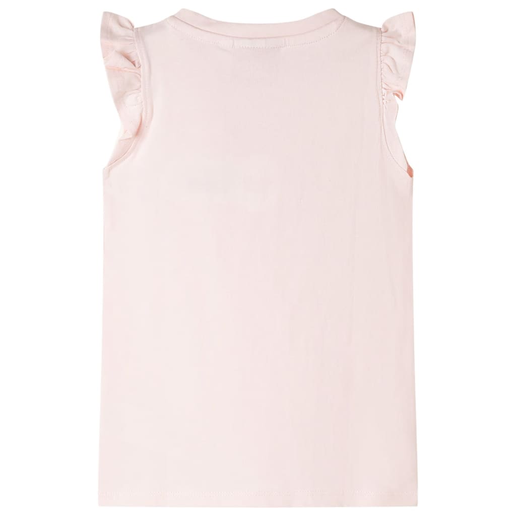 vidaXL Kindershirt met ruches aan de mouwen 92 zachtroze afbeelding