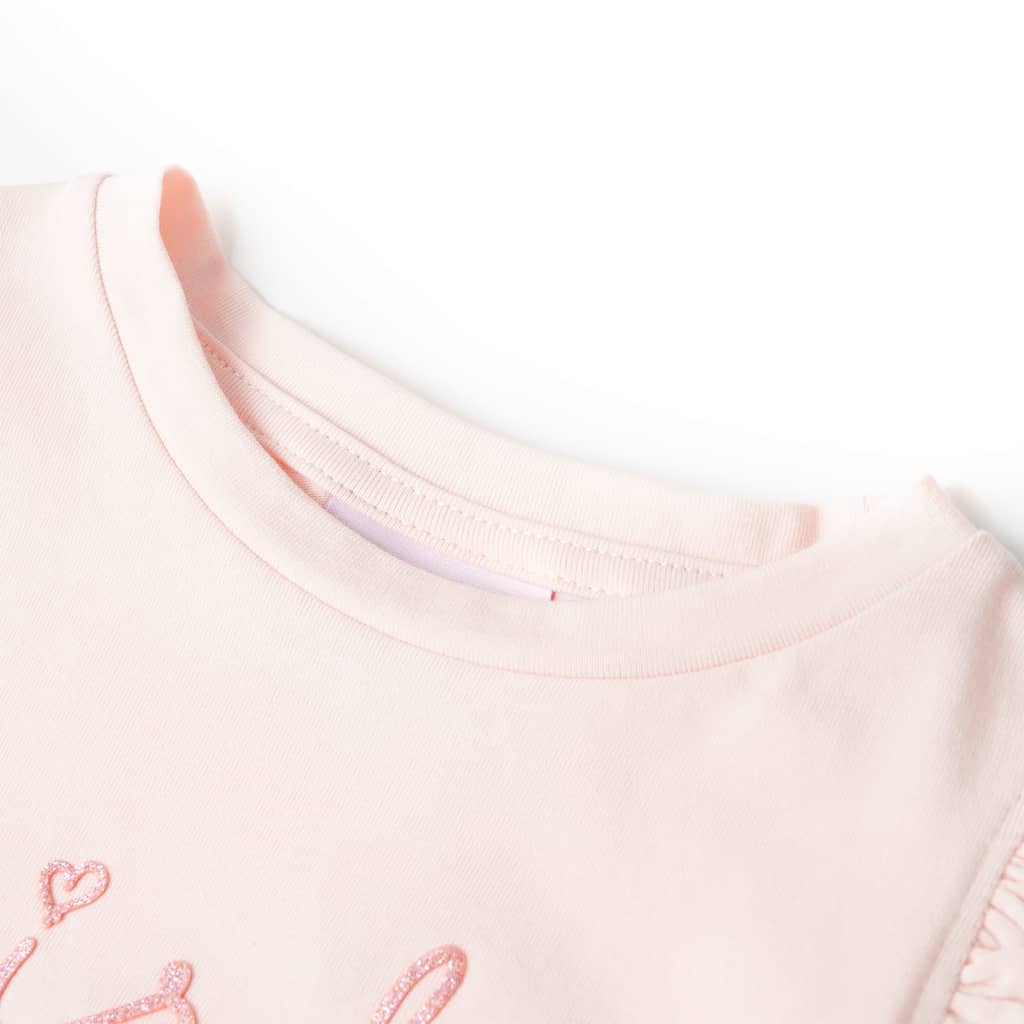 Thumbnail - vidaXL Kinder-T-Shirt mit Rüschenärmeln Zartrosa 104