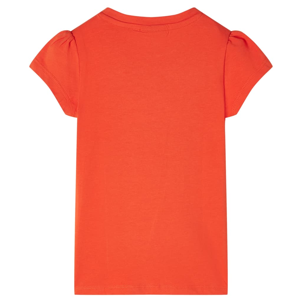 vidaXL Kindershirt 92 donkeroranje afbeelding