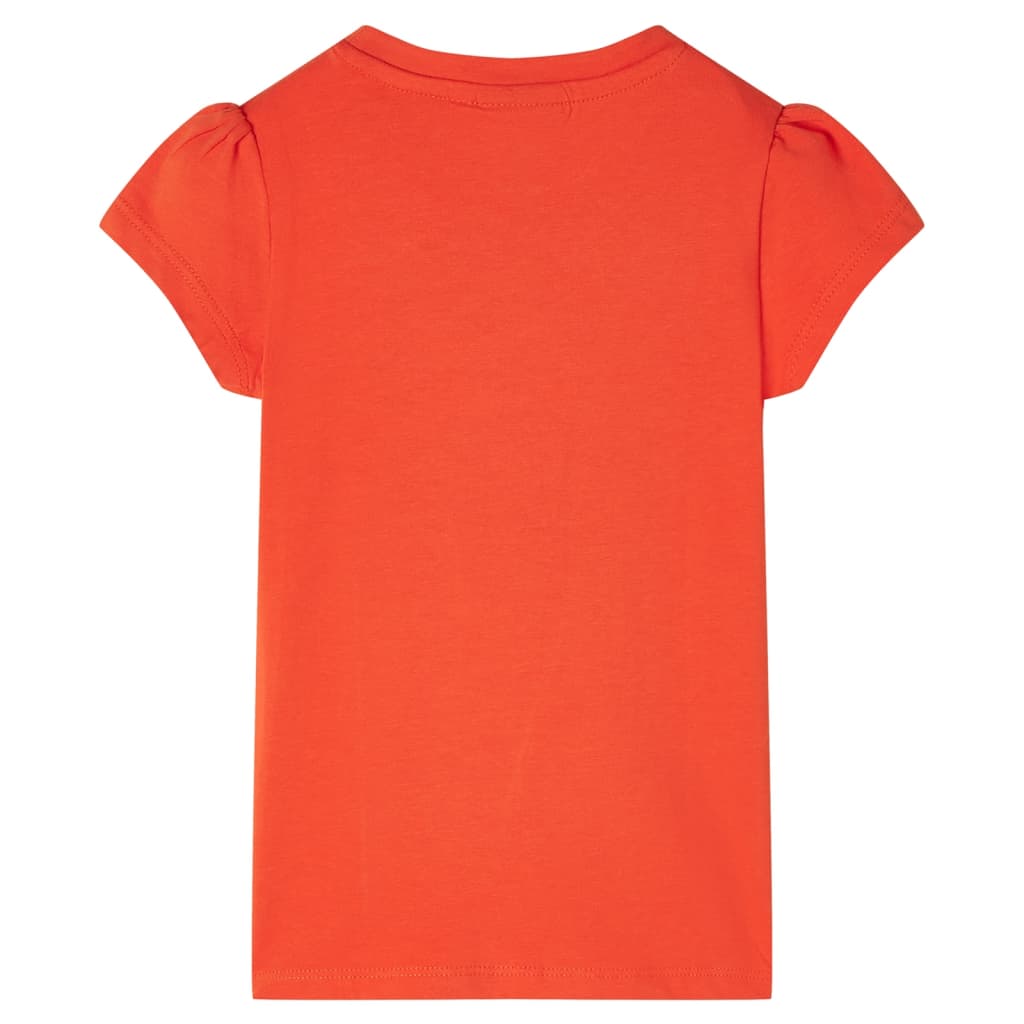 vidaXL Kindershirt 128 donkeroranje afbeelding