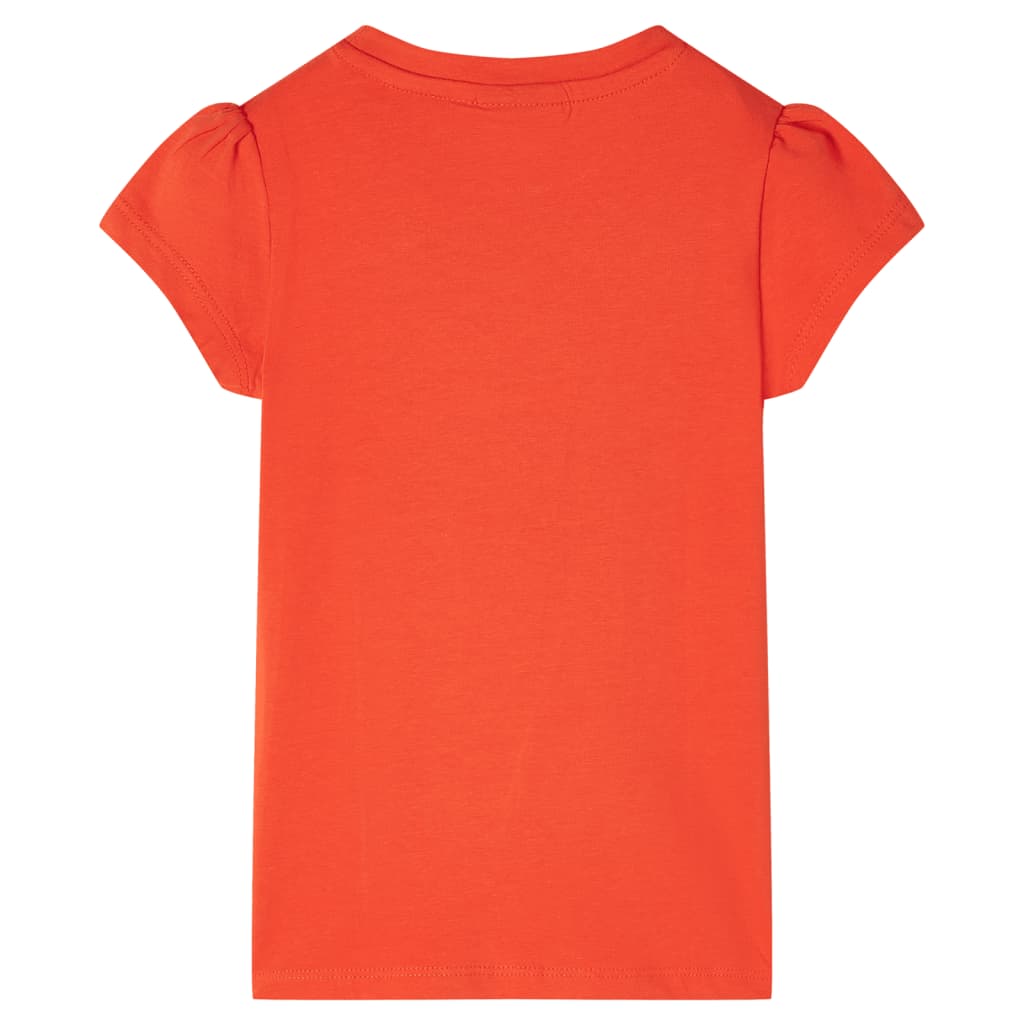 vidaXL Kindershirt 140 donkeroranje afbeelding