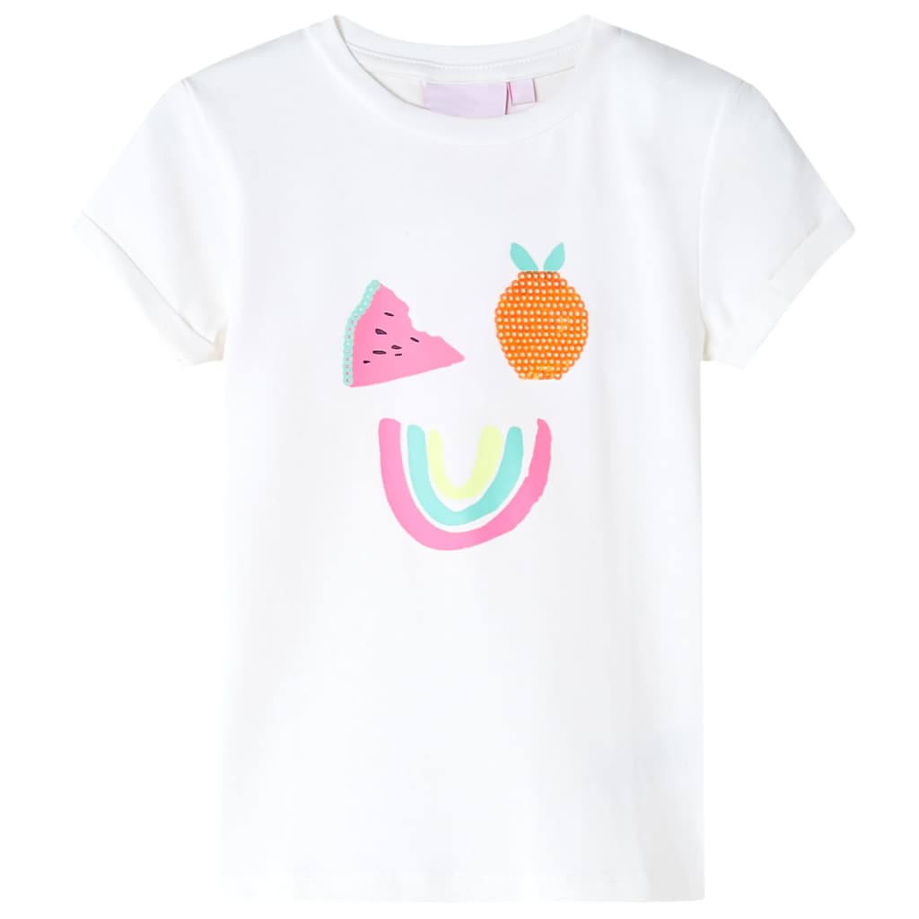 vidaXL Kinder-T-Shirt Ecru 92