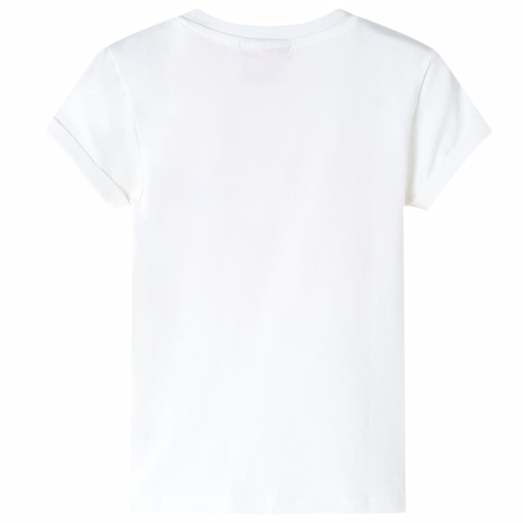 vidaXL Kindershirt 128 ecru afbeelding