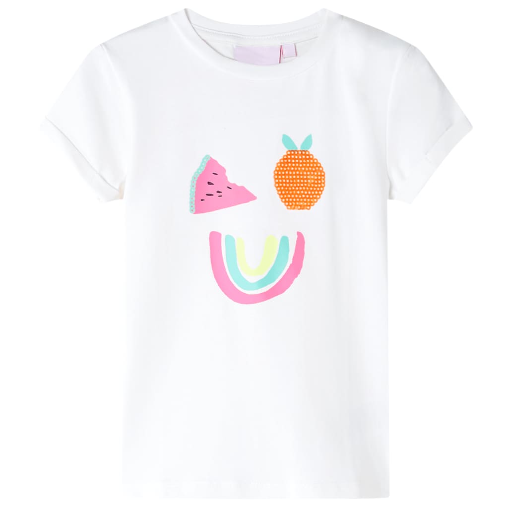 vidaXL Kinder-T-Shirt Ecru 140