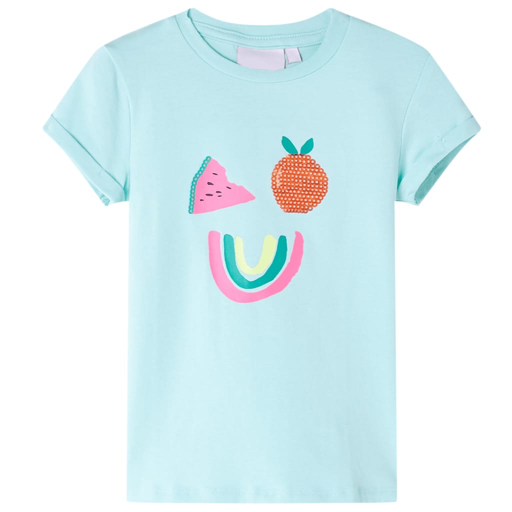 vidaXL Kids'T-shirt Light Mint 140 Akvamarín 116