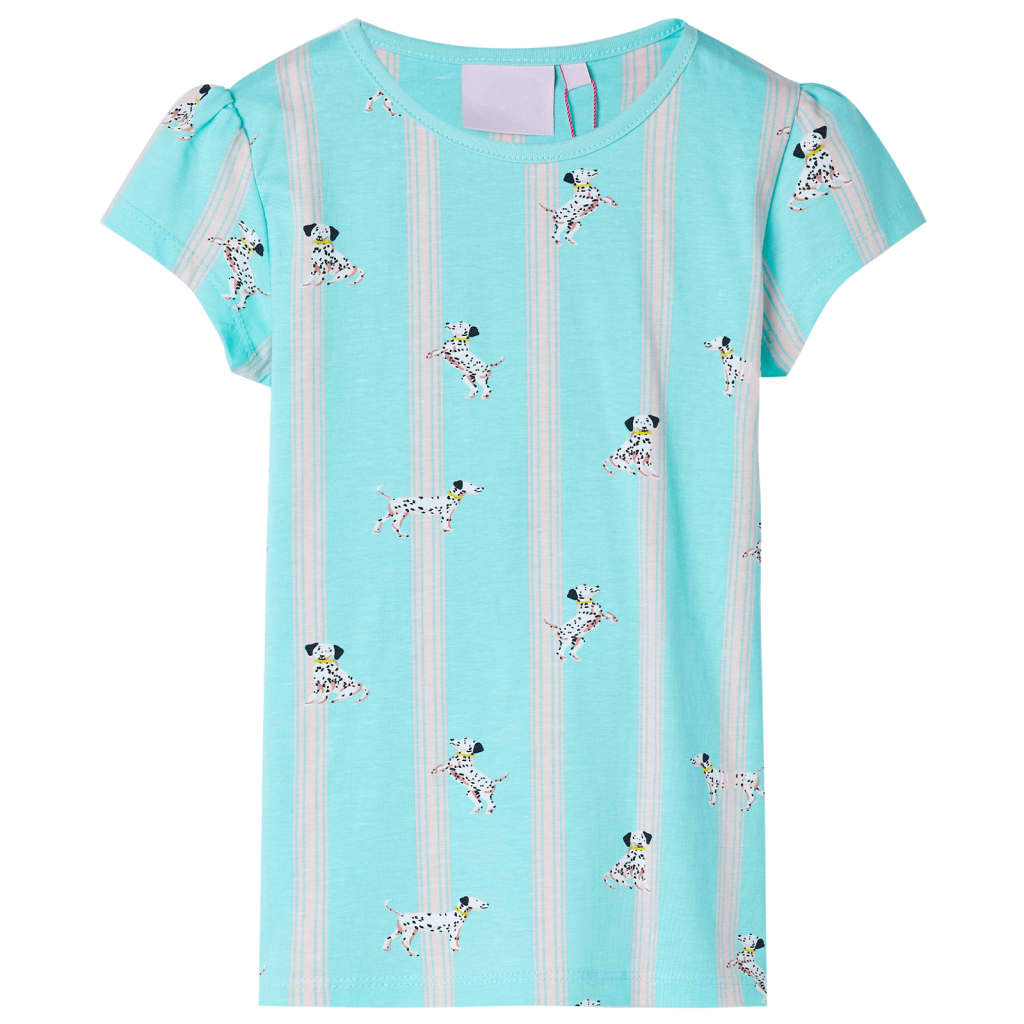 vidaXL Kinderpyjama met korte mouwen 116 ecru afbeelding