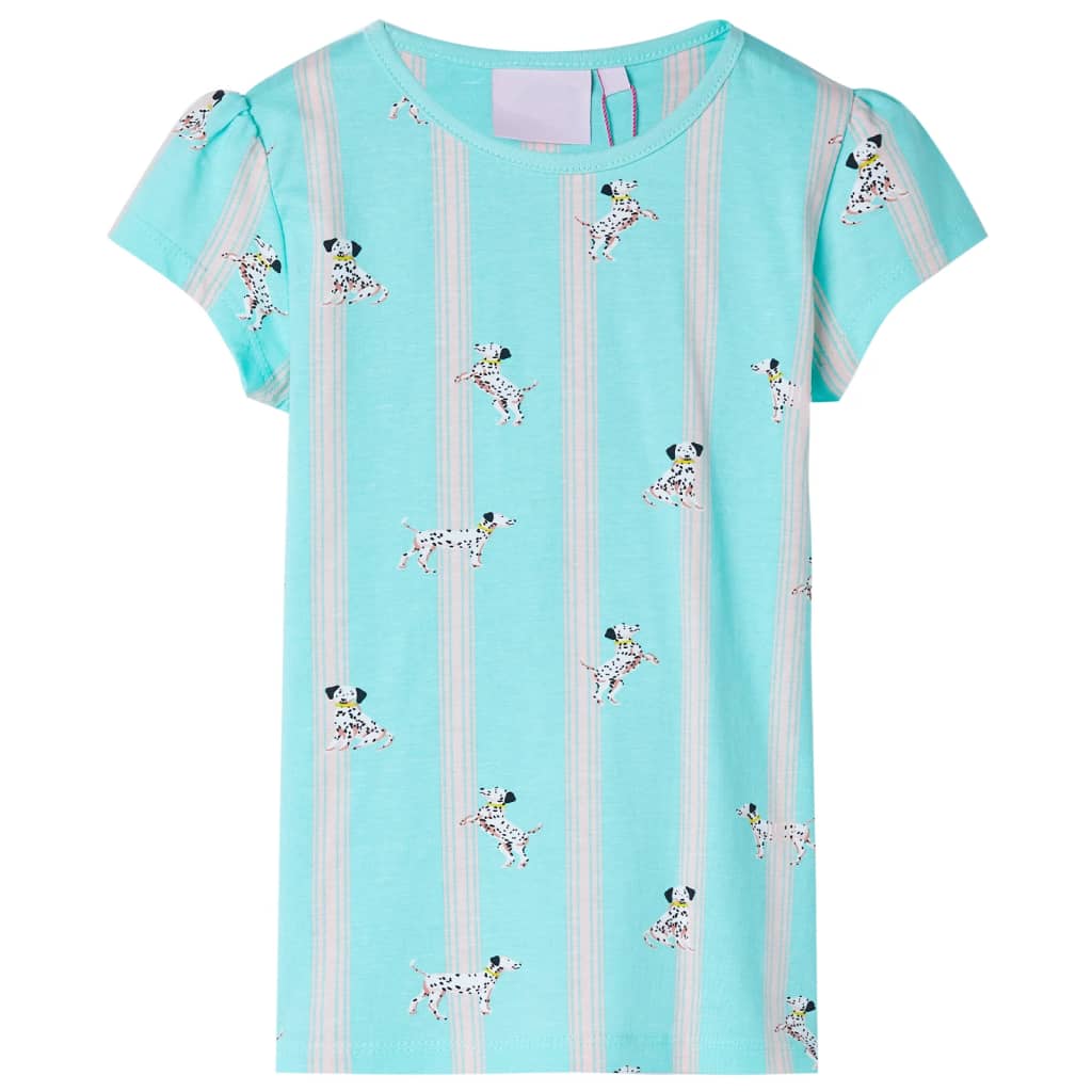 vidaXL Kinderpyjama met korte mouwen 140 ecru afbeelding