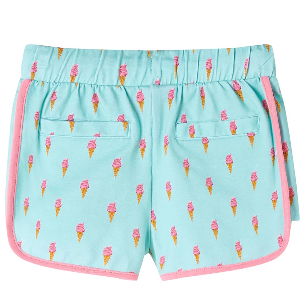 vidaXL Kindershort met trekkoord 92 lichtmintkleurig afbeelding