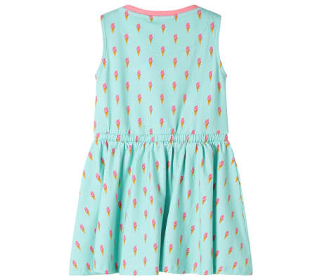 Vaiki&scaron;ka suknelė su sutraukiama juostele, &scaron;viesiai mėtinė, 92 dydžio