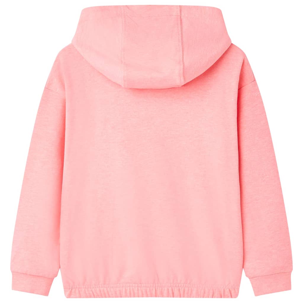 vidaXL Kindertrui met capuchon 116 felroze afbeelding