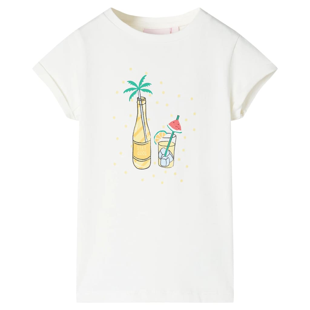 vidaXL Kinder-T-Shirt Ecru 104