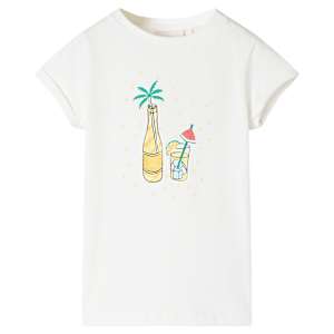 Otroška majica s kratkimi rokavi bež 128