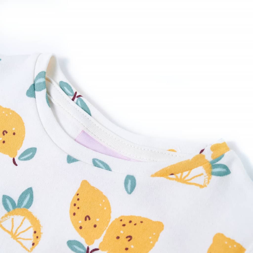 Thumbnail - vidaXL Kinder-T-Shirt mit Bindesaum Ecru 140
