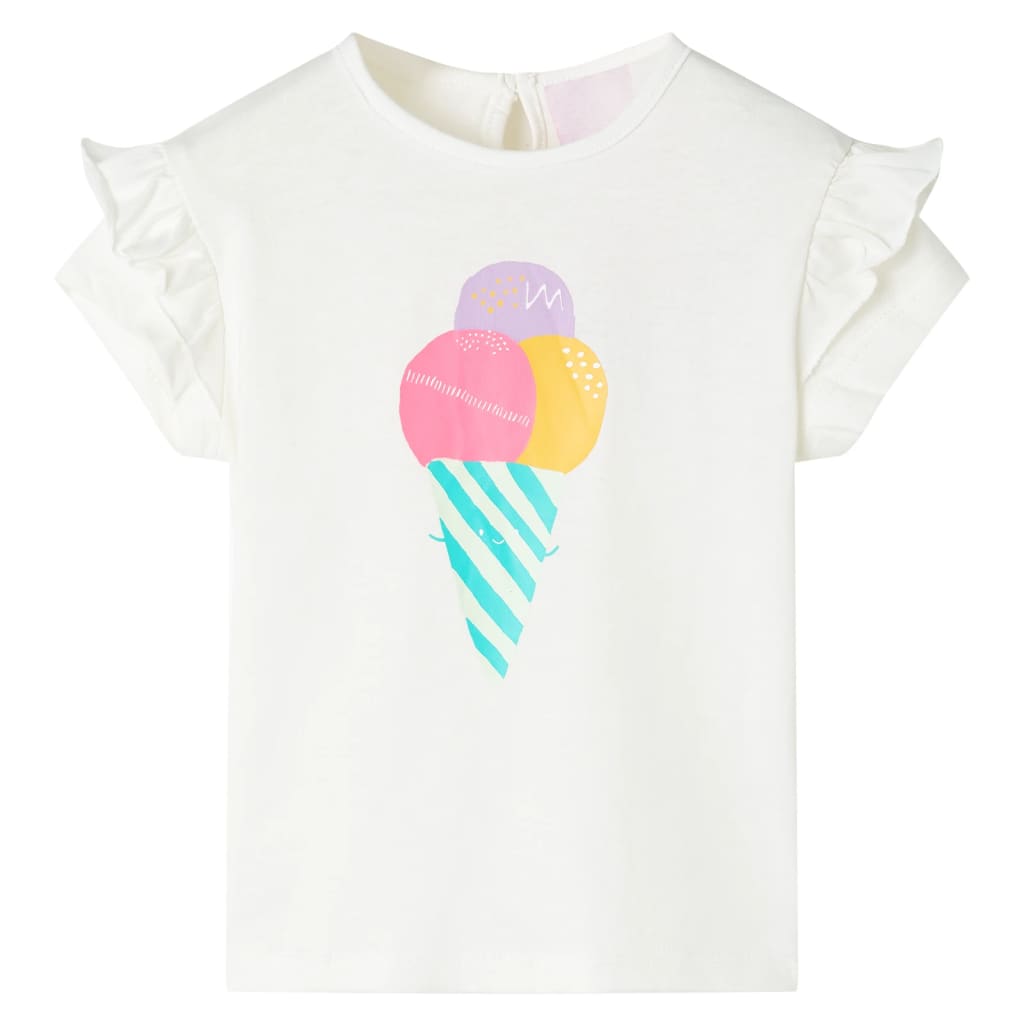 vidaXL Kinder-T-Shirt Ecru 104