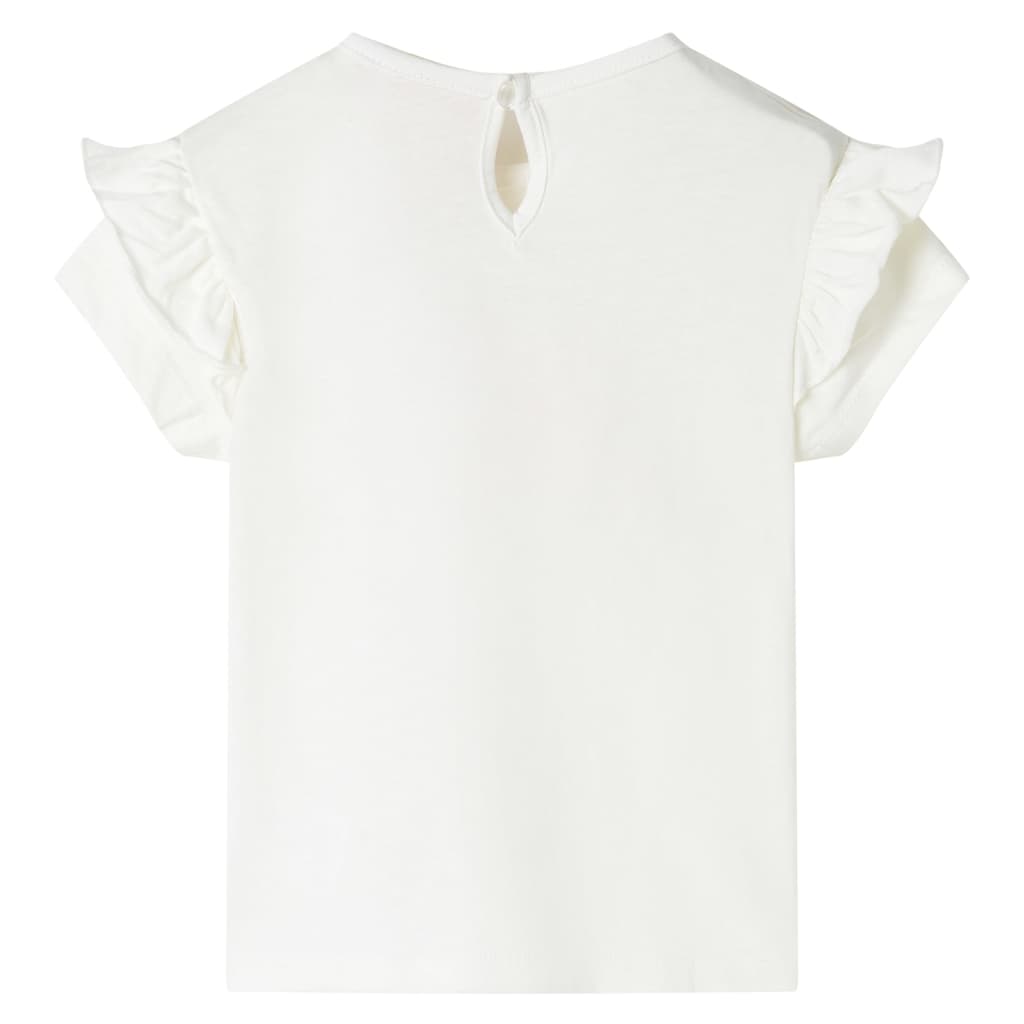 vidaXL Kindershirt 116 ecru afbeelding