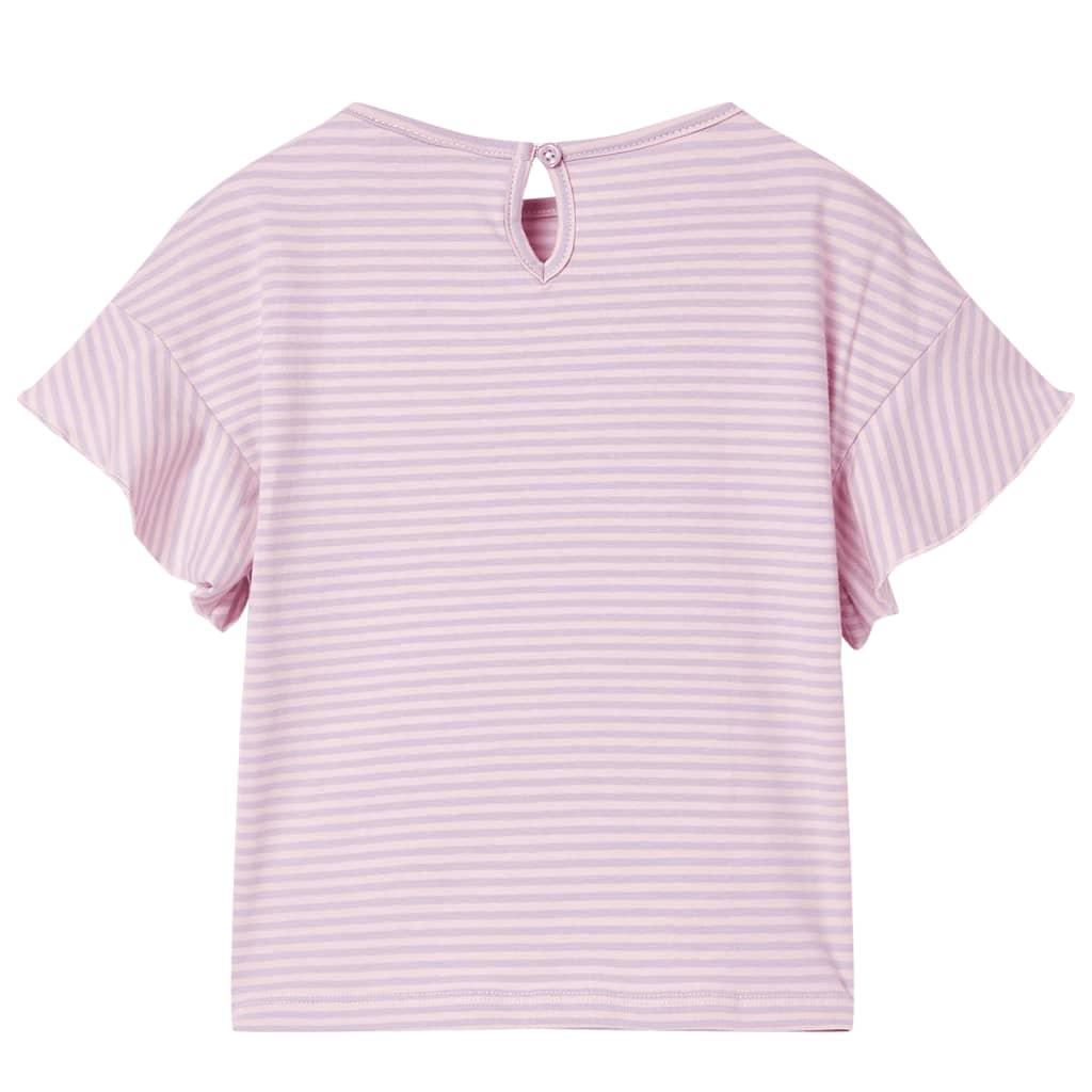 vidaXL Kindershirt met mouwen met ruches 104 lila afbeelding