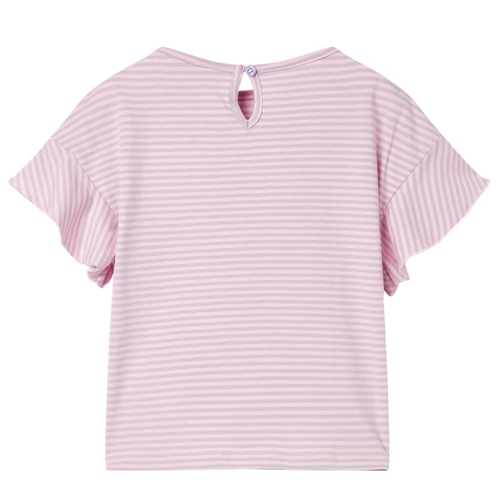 vidaXL Kindershirt met mouwen met ruches 140 lila afbeelding