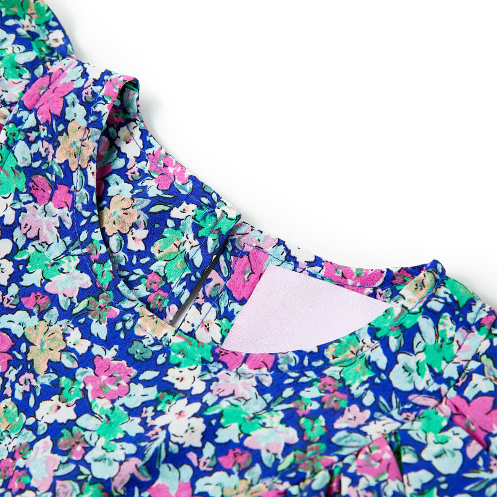 Thumbnail - vidaXL Kinderkleid mit Rüschenärmeln Kobaltblau 128