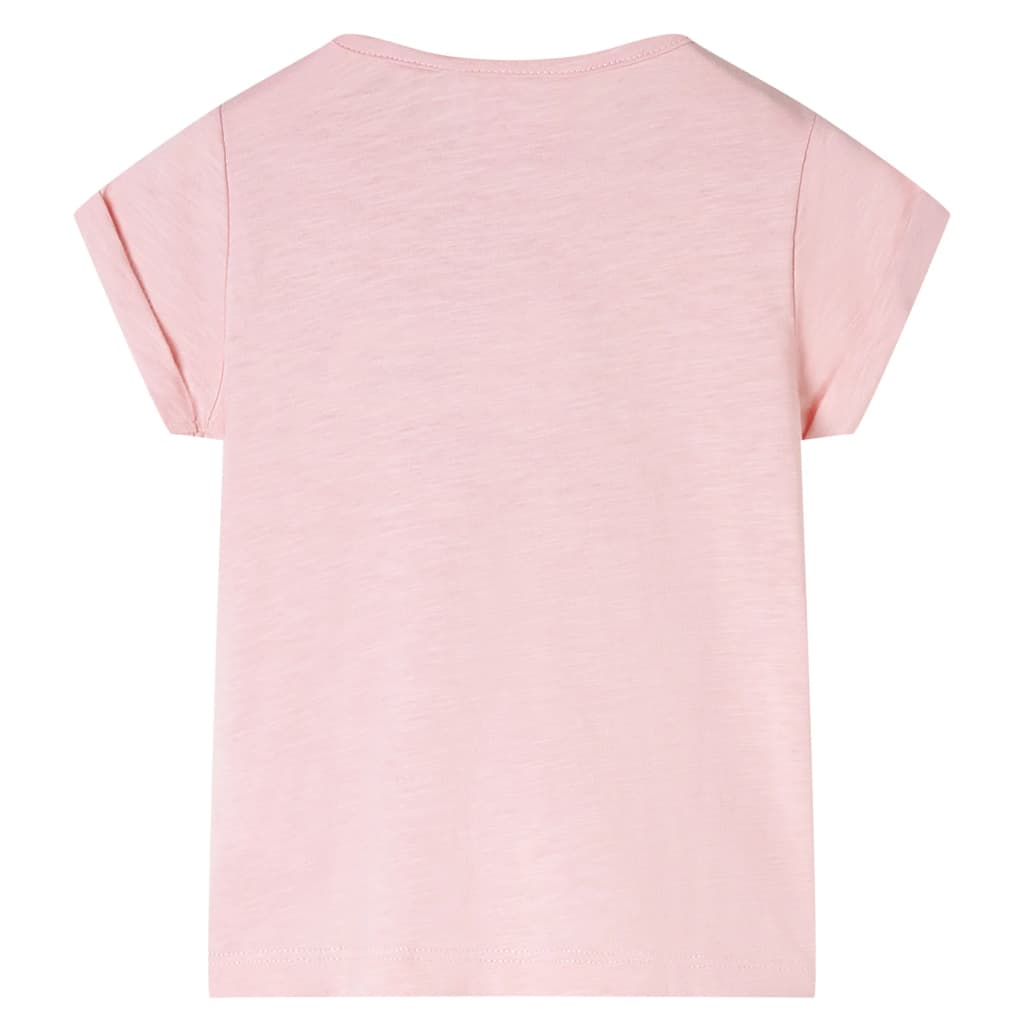 vidaXL Tricou pentru copii, roz deschis, 116