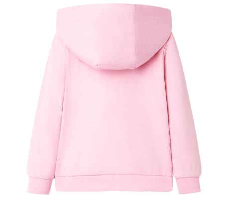Hanorac pentru copii cu glugă și fermoar, roz aprins, 128