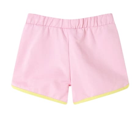 Kindershorts mit Besatz Knallrosa 104
