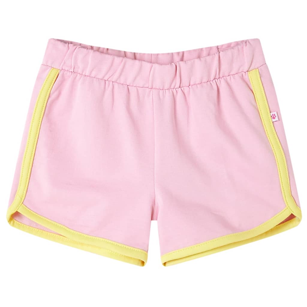Pantaloni scurți pentru copii cu ornamente, roz aprins, 116