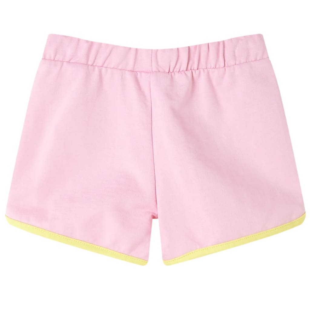 vidaXL Kindershorts met bies 116 felroze afbeelding