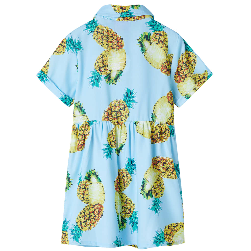 vidaXL Kinderjurk 140 blauw afbeelding