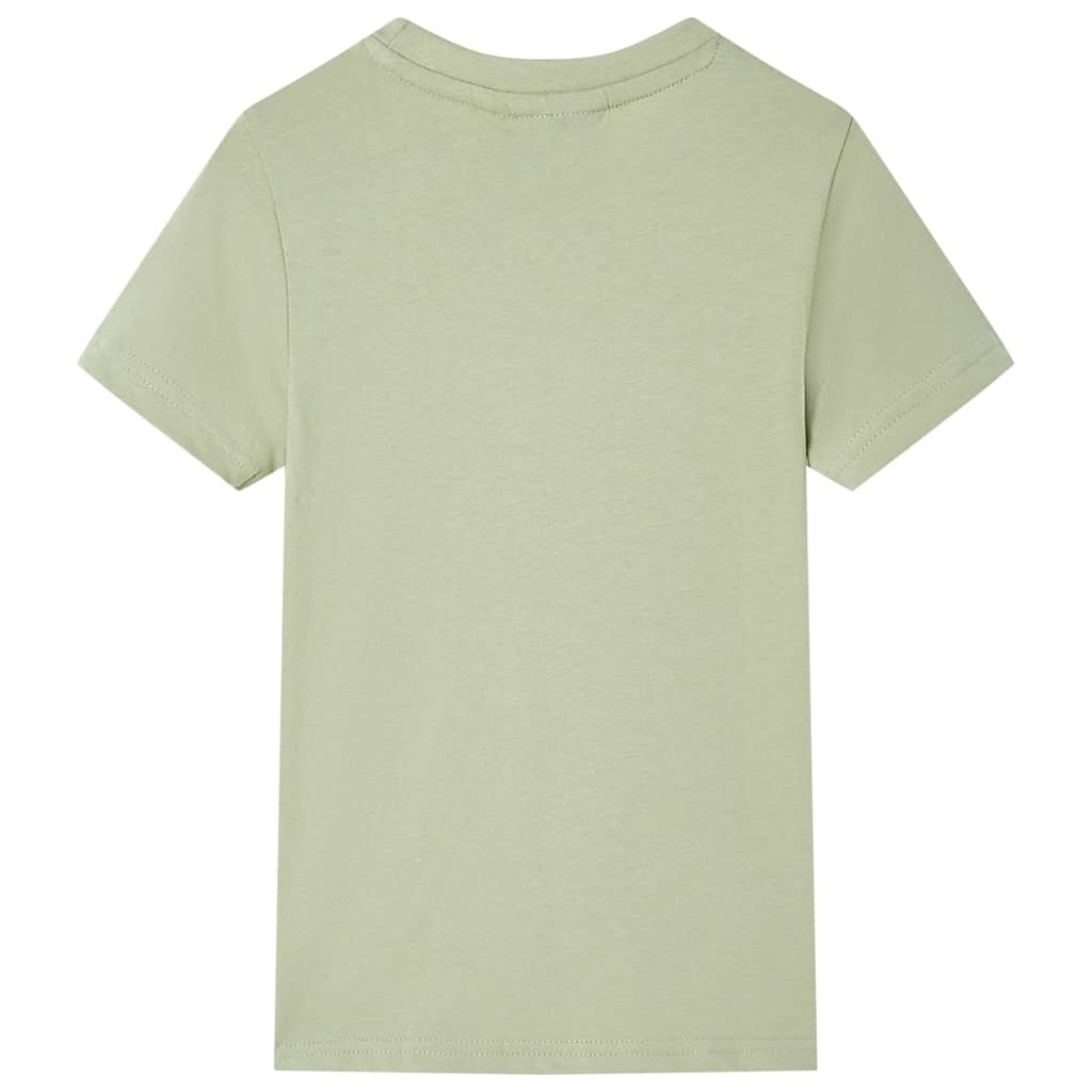 vidaXL Kindershirt met korte mouwen 92 lichtkakikleurig afbeelding