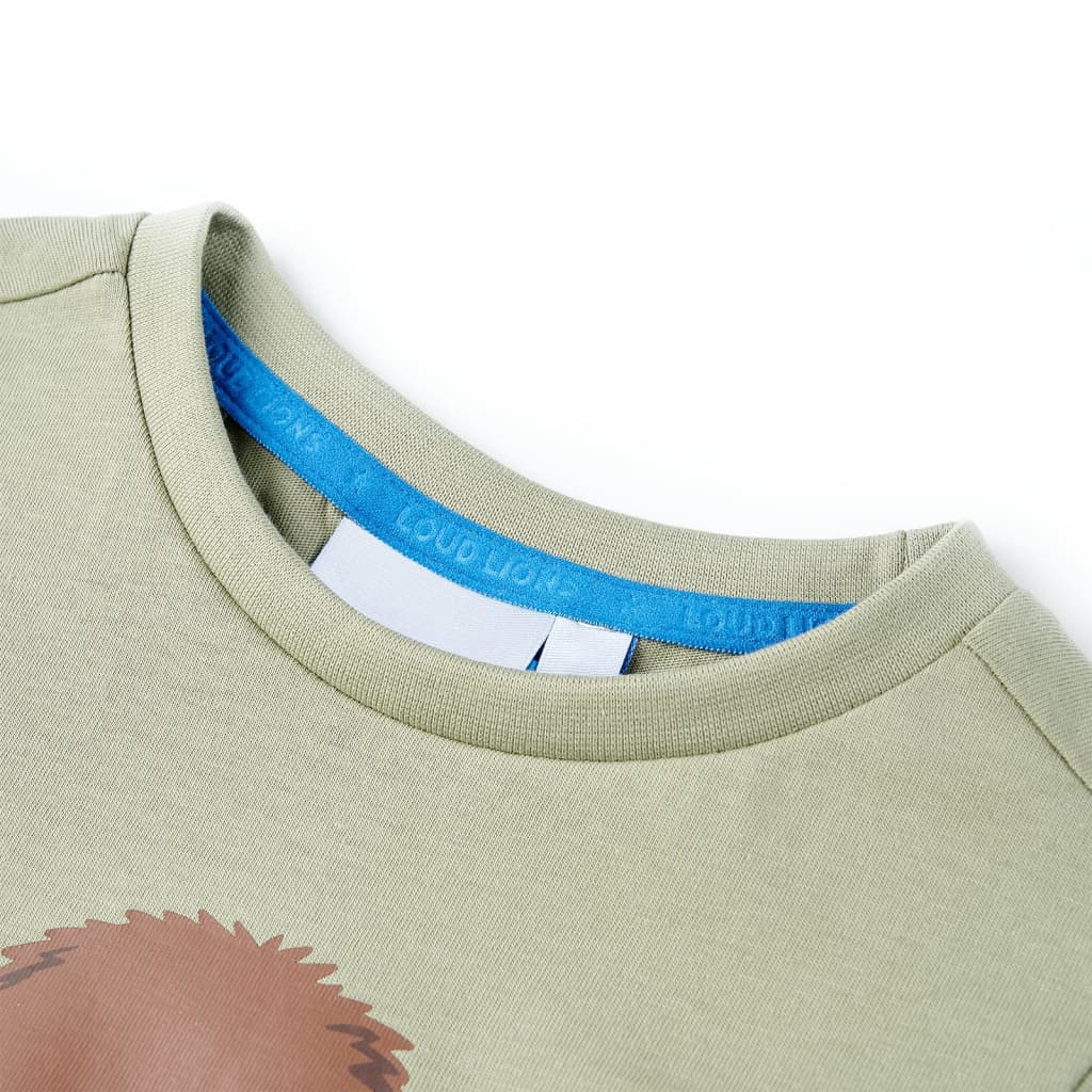 Thumbnail - vidaXL Kinder-Kurzarmshirt Hellkhaki 104