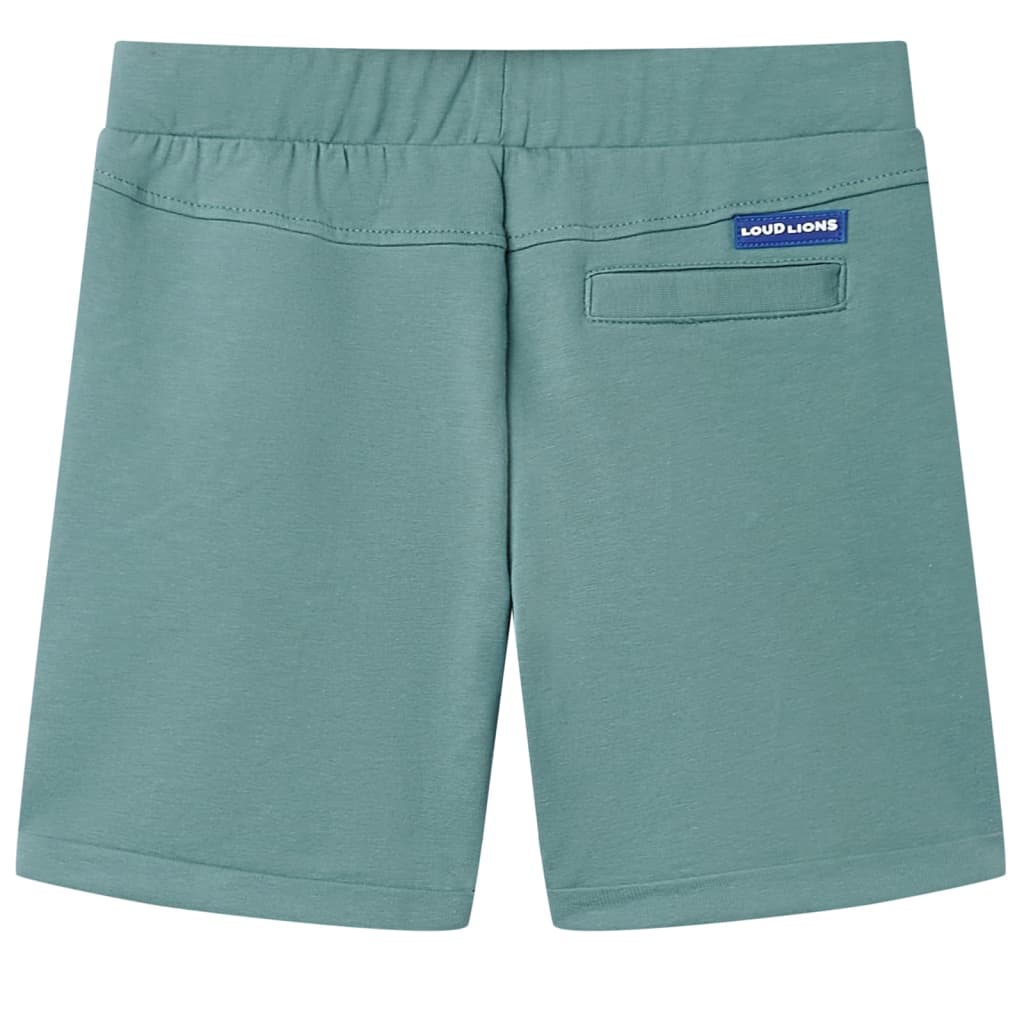 vidaXL Kindershorts met trekkoord 128 oudpetrol afbeelding