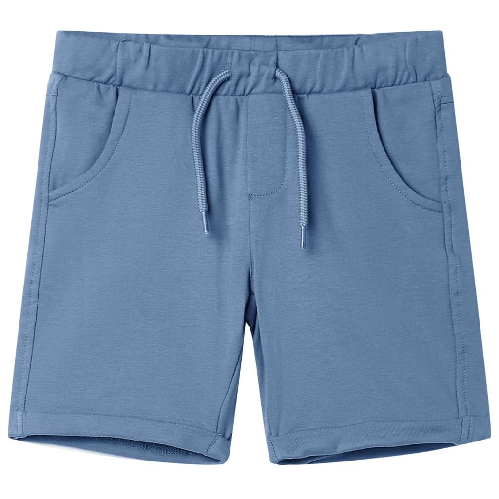 Pantaloni scurți pentru copii cu șnur, albastru închis, 128