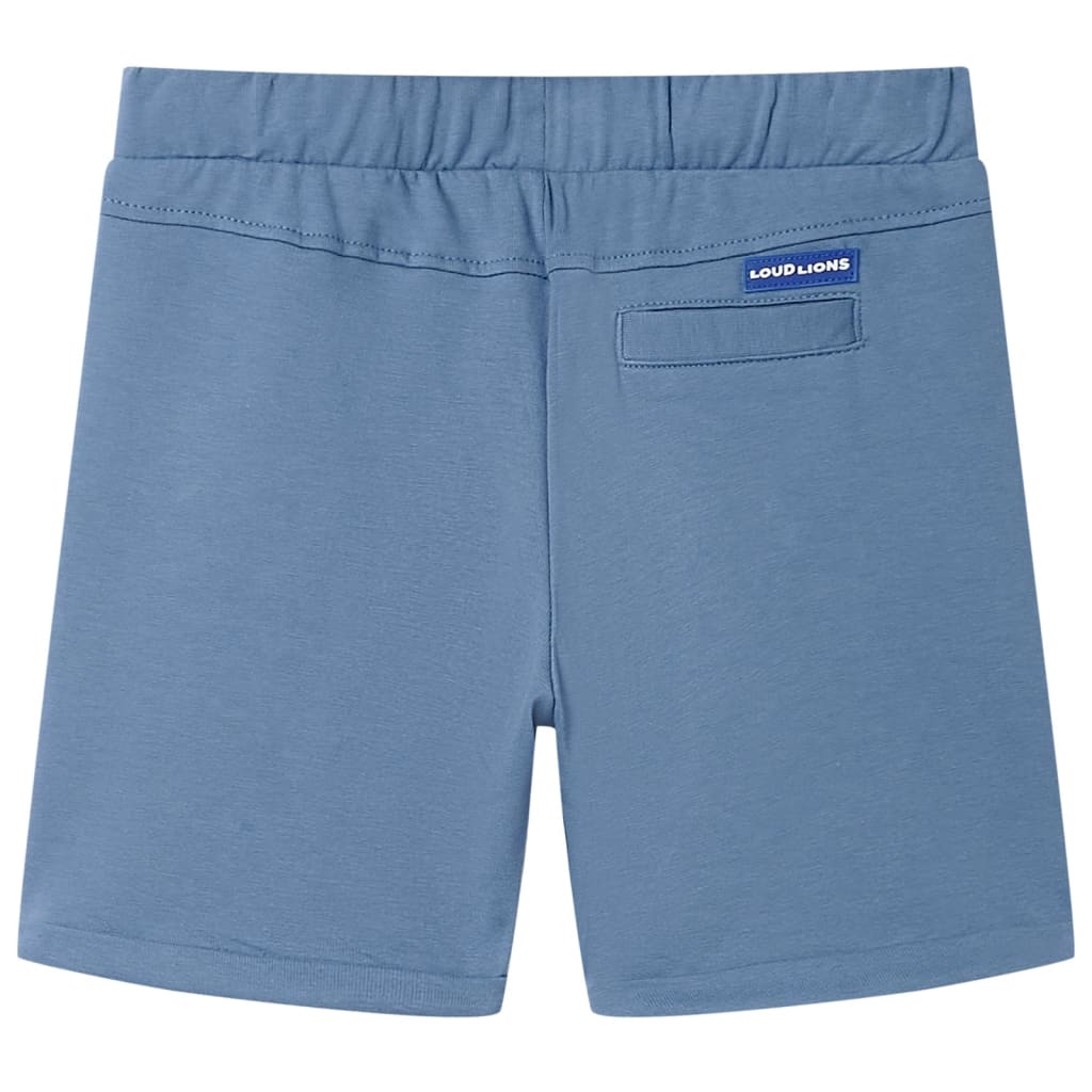 vidaXL Kindershorts met trekkoord 128 donkerblauw afbeelding
